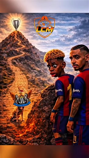 Champions League difficulty levels: 🐶 Easy mode: Newcastle chihuahua 🐉 Legendary mode: Manchester City Guess which one scares the Culés. 🤣 #championsleague #soccer #realmadrid #spain