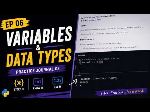 EP 06 | Learning Python by Solving Exercises | Practice Journal 03