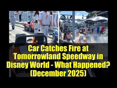 Car Catches Fire at Tomorrowland Speedway in Disney World - What Happened? (December 2025)