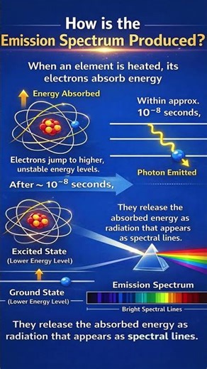What REALLY Happens When an Element is Heated to Produce Emission Spectra? #shorts