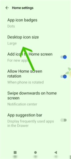 set desktop icon size in vivo phone