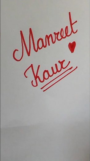 ✨ Cursive Name Art | Stylish Name Writing in Cursive | Calligraphy for Beginner #shorts#Manreet kaur