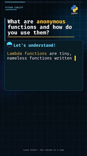 Python Functions in ONE Line! #python #pythoninterview #learnpython #pythonprogramming #pythoncoding