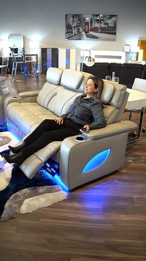 2.3K views · 137 reactions | Elevate your living room with the ultimate relaxation experience - the KELI GRAY ZERO GRAVITY LEATHER DUAL POWER RECLINER is the best option for your home. With LED lights, power reclining, USB ports, and therapeutic air massage and heat, only the best for the best. ✨‍♀️️ Find this set, and much more, only at Rana Furniture. ✨#furniture #Massage #RanaFurniture #massagetherapy | Rana Furniture | Facebook