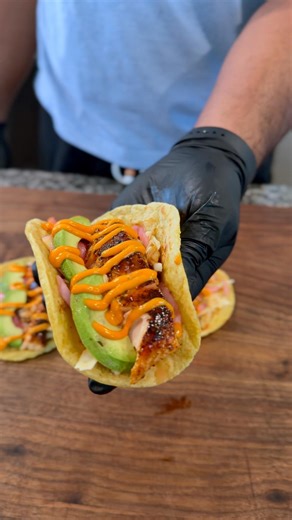 Teriyaki Salmon Tacos #shorts #cooking #food