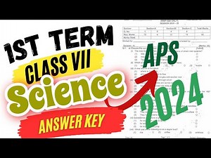 Answer key 🔑 Science Grade 7 | Aps term exam 2024| complete solution Science paper claas7