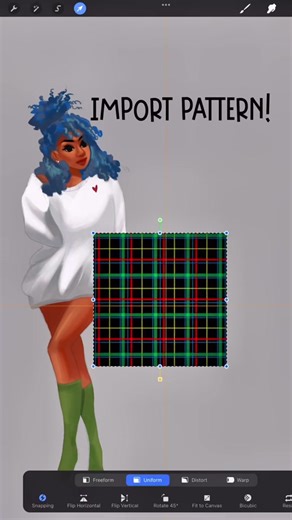 Adding Patterns/Designs to Clothes Using Procreate App