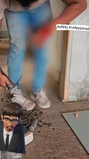 "Don't play with fire! 🔥😱 One wrong move with a hand grinder can change your life forever! 💥⚠️ Watch what happened and learn from this incident to stay safe on the job! 💯 #SafetyFirst #HandGrinderSafety #ConstructionSafety #WorkplaceSafety #PowerToolSafety #ProtectiveGear #SafetyAwareness #WorkSafety #IndustrialSafety #GrinderSafety #SafetyTips #AccidentPrevention 🚧" | Safety Professionals