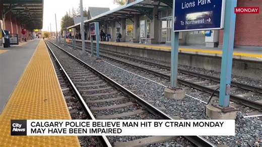 Calgary Police believe man hit by CTrain Monday may have been impaired
