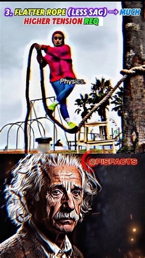 Rope Walking Physics Explained 😱 #physics #science #scienceexperiment #shorts #short