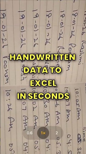 Convert Handwritten Data To Excel Automatically 😱