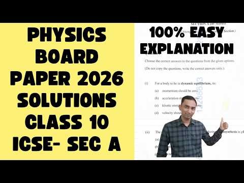 ICSE Class 10 Physics Paper Analysis | 9th March 2026 | Class 10 Physics Answer Key SECTION A