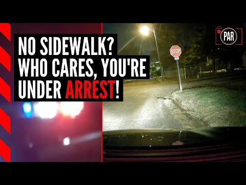 Cop arrested a man for not walking on a sidewalk, but he didn't know anyone would see this video