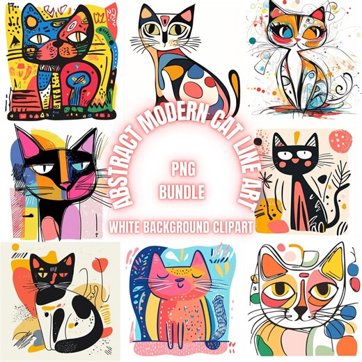 40 Abstract Modern Line Art Cat PNG Clipart Bundle, Abstract Line Art Sublimation, Minimalist Illustration Modern Monoline, Commercial Use - Etsy Hong Kong