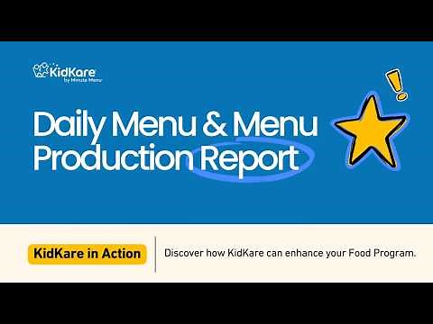 Daily Menu & Menu Production Report