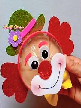 Cute candy dish for a clown party made with plastic bottles #crafts #diy