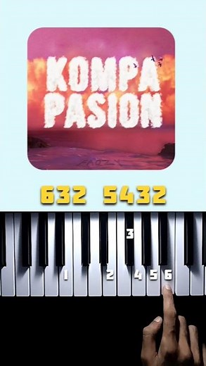 Kompa pasión - Frozy • very easy piano tutorial #piano #pianolessons #tutorial