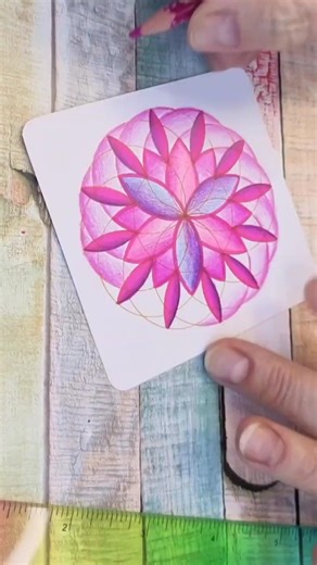 Sacred Geometry Lines | Compass Art Process #shorts