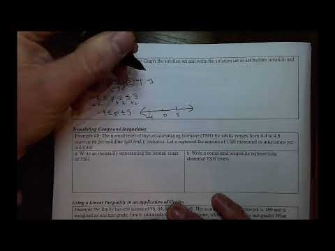 NorthArk College Algebra Section 1.5 Example #7 Solving a Three Part Compound Inequality
