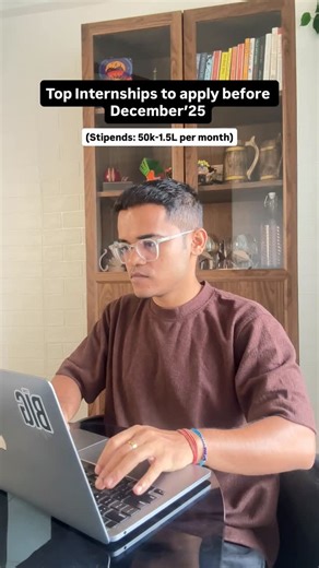 Gaurav Jaiswal | AI & Career Growth on Instagram: "Comment “In” and send this reel to your friends ❤️ Follow @gauravhq.ai for more such opportunities! Top Internships to apply before 2025 ends! [Data Science Internship] [AI Internship] [Internship for college students]"