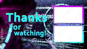thanks for watching title end screen animation for artificial intelligence programming theme concept. For your social media content