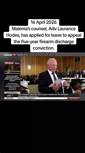 Malema Appeals Firearm Discharge Conviction