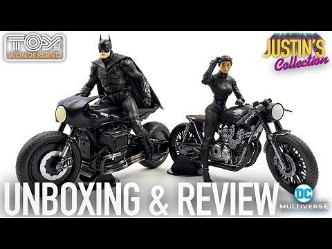 The Batman, Batcycle, Drifter Cycle & Bruce Wayne DC Multiverse McFarlane Toys Unboxing & Review