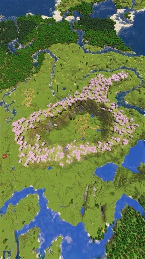 Minecraft Cherry Grove Ring Seed With A Village!