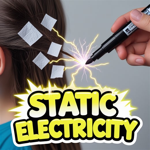 2.5K views · 14 reactions | ⚡ Marker ঘষে কি tissue paper উঠানো যায়?  Marker মাথায় ঘষলে তৈরি হয় Static Charge  সেই চার্জ tissue paper কে আকর্ষণ করে একদম মজার Science Magic Experiment 離 বাড়িতে সহজেই চেষ্টা করা যাবে  #StaticElectricity #ScienceExperiment #BanglaScience #STEMLearning | TESOL BANGLADESH | Facebook