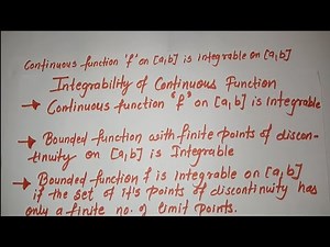Integrability of continuous function |