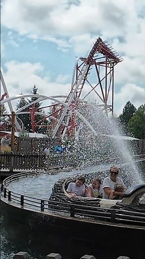 Silverwood Theme Park Roaring Creek Log Flume Water Ride in Athol Idaho!
