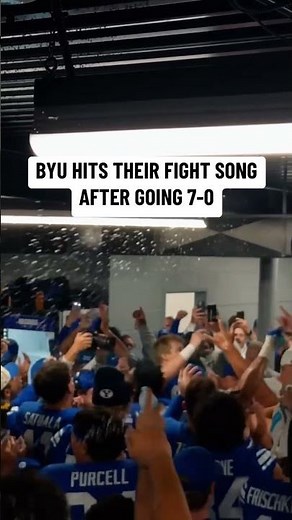 BYU Chants Their Fight Song After Going 7-0 🙌