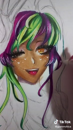 i didn't draw for a while #copicmarkers #artist #gyaru