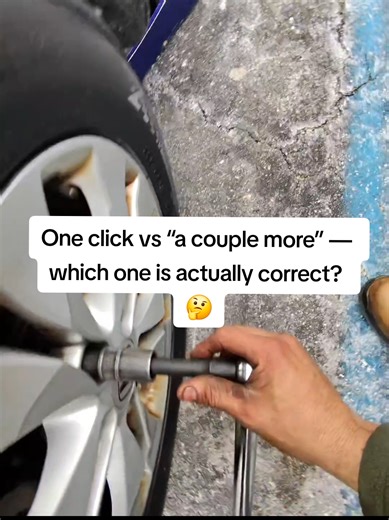 You’ve probably heard this before when tightening lug nuts or bolts: Some techs say “one click and you’re done.” Others say “give it a couple more clicks just to be sure.” So what’s actually right? 👇 With a torque wrench, that first click means you’ve reached the specified torque. The wrench is telling you the fastener is already tightened to the correct specification. ✔️ One click = proper torque reached ❌ More clicks = overtightening risk Those “couple extra clicks” might feel safer, but they