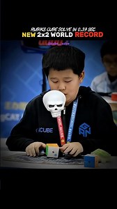 🔥 NEW WORLD RECORD 2×2 Rubik’s Cube Solve – 0.39 Seconds! 🤯 #shortvideo #worldrecord #rubikscube