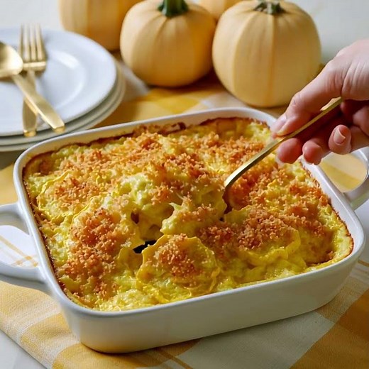 Old Fashioned Southern Squash Casserole #southerncooking #southernrecipes #southernfood #allrecipes