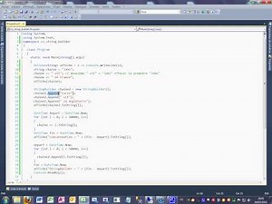 Tutoriel 9 C# en français - La concaténation de chaine et la classe Stringbuilder