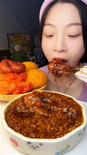 ASMR Extreme Spicy Sticky Rice and Chicken Real Sound Mukbang Eating