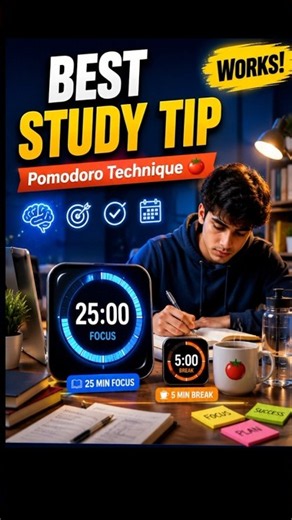 Best Study Tip | Pomodoro Technique 🍅