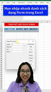 159K views · 1.2K reactions | Mẹo nhập danh sách dạng form #exceltips #excel #form | Chuyên trang hỗ trợ PMKT | Facebook