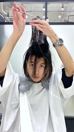 セルフでメンズボブにカット✂️ #セルフカット #ボブ #ボブカット #メンズヘアセット #メンズヘアスタイル #haircut #selfcut #menshair #shorts