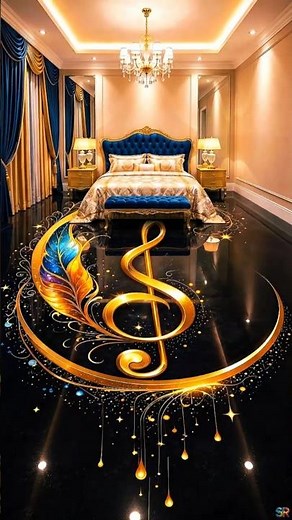 INSANE 3D Luxury Treble Clef Epoxy Floor Transformation! 🎵✨ ASMR