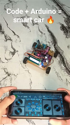 Code + Arduino = smart car 🔥💯 #shorts