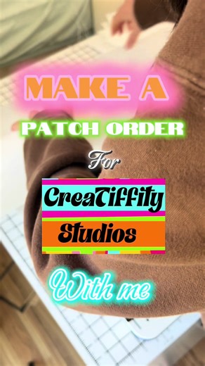 Make a patch order with me 🧵📦 For creatiffitystudios 🤍 These tile patches were so fun to make and turned out soooo cute!!! Go check them out at her pop-ups in Santa Barbara 🩷🩷 #smallbusinessbabes #embroidery #custompatches #patches #womenownedbusiness
