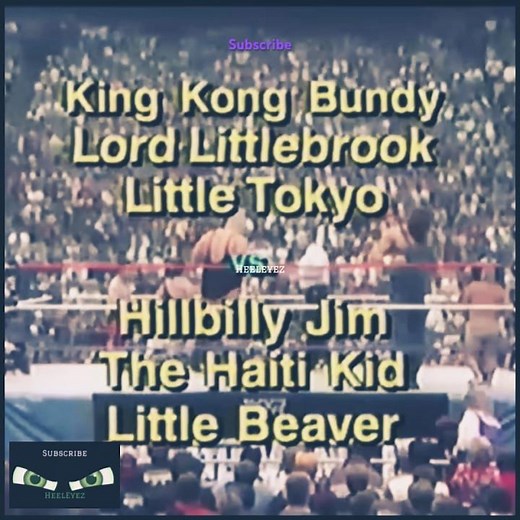 1987 WWE Wrestlemania 3 King Kong Bundy/LLittlebrook/Little Tokyo vs Hillbilly Jim/Haiti Kid/Beaver