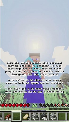 Join up the Minecraft realm bedrock only