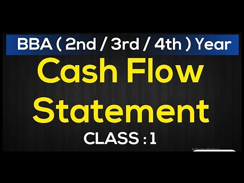 Cash Flow Statement - Class : 1