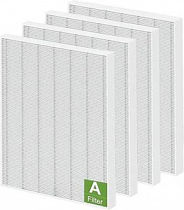 4 Pack 115115 Replacement Filter A Size 21 - Compatible with Winix PlasmaWave Air Purifier C535 5300 5300-2 6300 6300-2 P300 AM90 C909 9800，C535 Filter A
