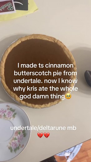 Cinnamon Butterscotch Pie Recipe from Undertale