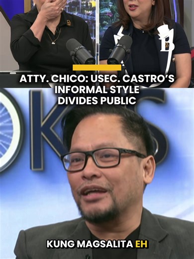 ATTY. CHICO: USEC. CASTRO’S INFORMAL STYLE DIVIDES PUBLIC Atty. Edward Chico criticized the public communication style of Usec. Claire Castro, calling it divisive and unbefitting the dignity of a presidential spokesperson. He said a spokesperson should clearly explain presidential policies, noting that casual or overly informal remarks risk creating confusion and further dividing the public. More on this in the full episode of #TheSpokes #fyp #foryou #foryoupage #philippines #pilipinas #viral #v